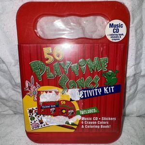 NEW - 50 Silly Songs by The Countdown Kids Activity kit (Stickers Crayo CD) Seal